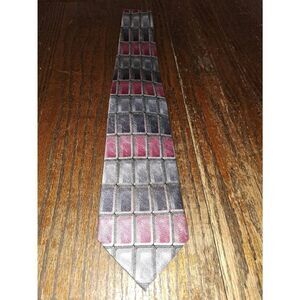 Pravata Handmade Silk Mens Dress Neck Tie Grey Mauvish